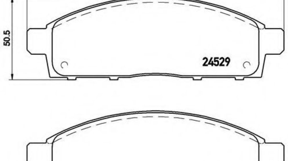 Set placute frana,frana disc MITSUBISHI L 200 (KJ, KK, KL) (2014 - 2016) BREMBO P 54 038 piesa NOUA