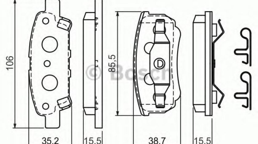 Set placute frana,frana disc MITSUBISHI LANCER Sportback (CX) (2007 - 2016) BOSCH 0 986 424 814 piesa NOUA