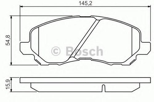 Set placute frana,frana disc MITSUBISHI OUTLANDER III (GF, GG, ZJ) (2012 - 2016) BOSCH 0 986 495 253...