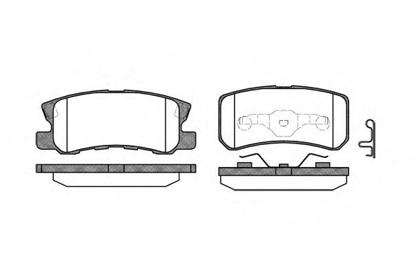 Set placute frana,frana disc MITSUBISHI OUTLANDER II (CW) (2006 - 2012) REMSA 0803.02 piesa NOUA