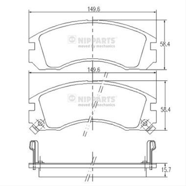 Set Placute Frana,frana Disc Nipparts Citroen/Peugeot J3605031