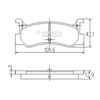 Set Placute Frana,frana Disc Nipparts Daihatsu J3613003