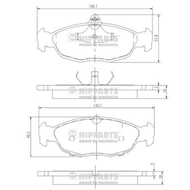 Set Placute Frana,frana Disc Nipparts General Motors J3600901