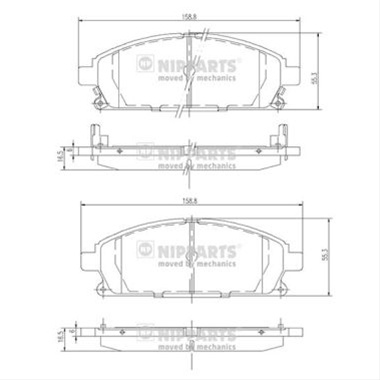 Set Placute Frana,frana Disc Nipparts Honda J3601071