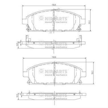 Set Placute Frana,frana Disc Nipparts Honda J3601071