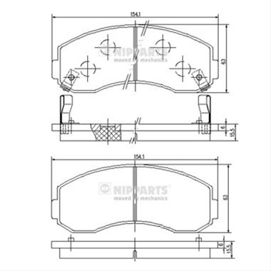 Set Placute Frana,frana Disc Nipparts Hyundai J3600101