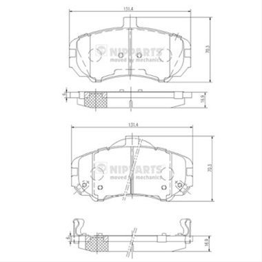 Set Placute Frana,frana Disc Nipparts Hyundai N3600544