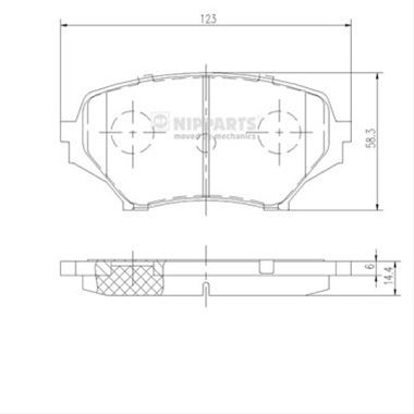 Set Placute Frana,frana Disc Nipparts Mazda N3603068