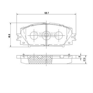 Set Placute Frana,frana Disc Nipparts Toyota N3602127