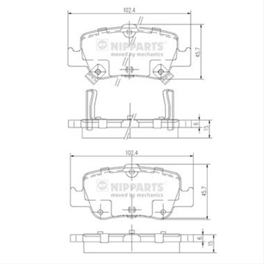 Set Placute Frana,frana Disc Nipparts Toyota J3612033