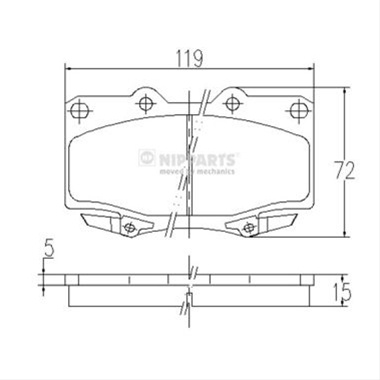 Set Placute Frana,frana Disc Nipparts Toyota J3602055