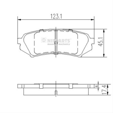 Set Placute Frana,frana Disc Nipparts Toyota J3612022