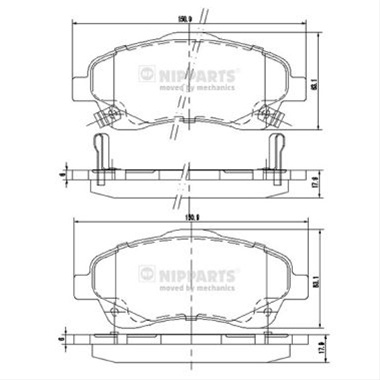 Set Placute Frana,frana Disc Nipparts Toyota J3602112