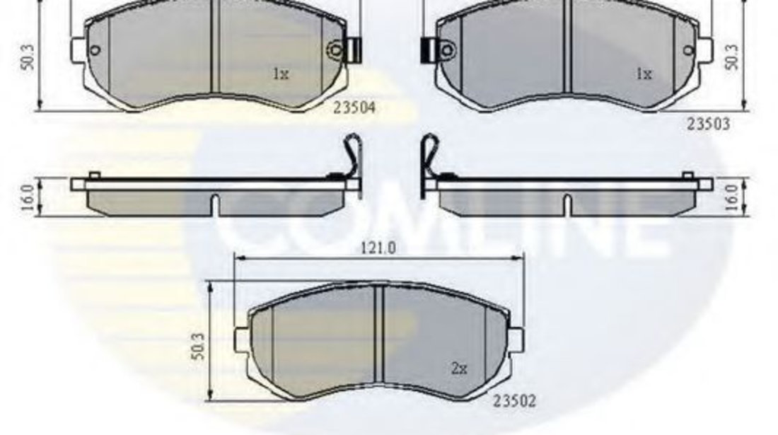 Set placute frana,frana disc NISSAN ALMERA I (N15) (1995 - 2000) COMLINE CBP3484 piesa NOUA