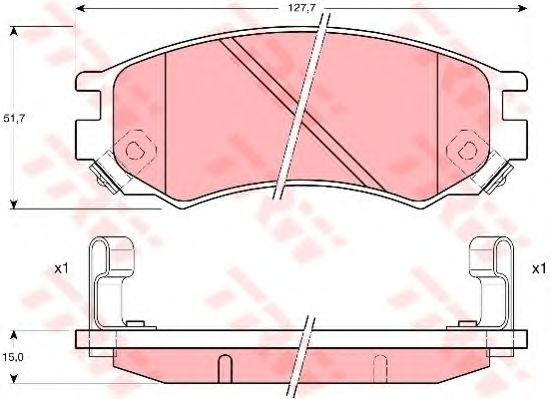 Set placute frana,frana disc NISSAN ALMERA I Hatchback (N15) (1995 - 2000) TRW GDB1175 piesa NOUA