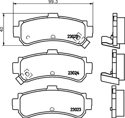 Set placute frana,frana disc NISSAN ALMERA I Hatchback (N15) (1995 - 2000) TEXTAR 2302301 piesa NOUA