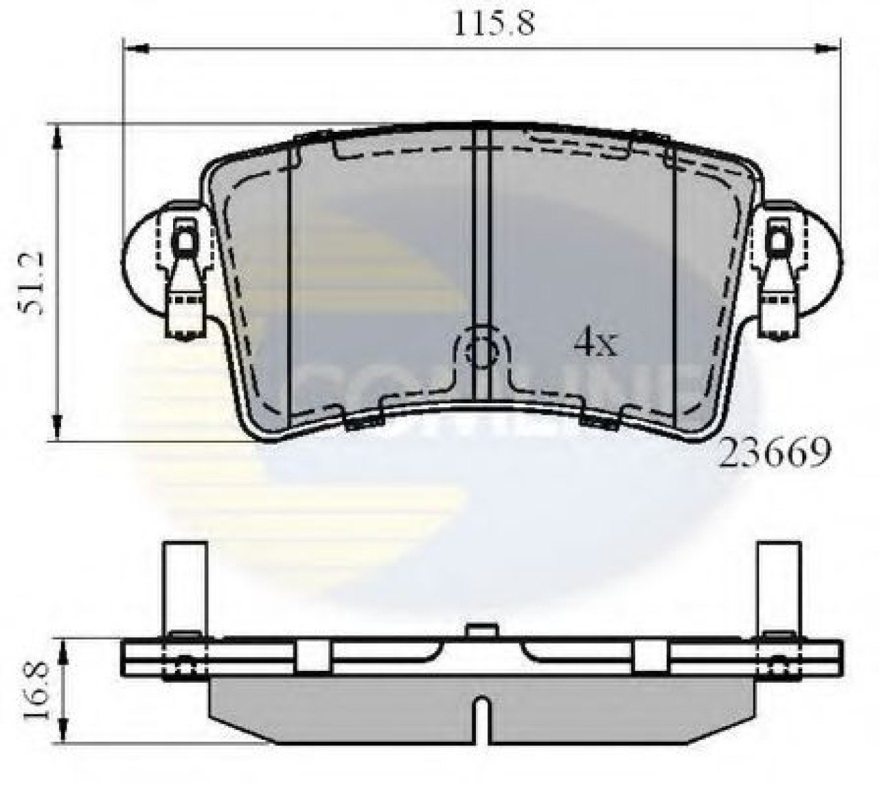 Set placute frana,frana disc NISSAN INTERSTAR bus (X70) (2002 - 2016) COMLINE CBP01036 piesa NOUA