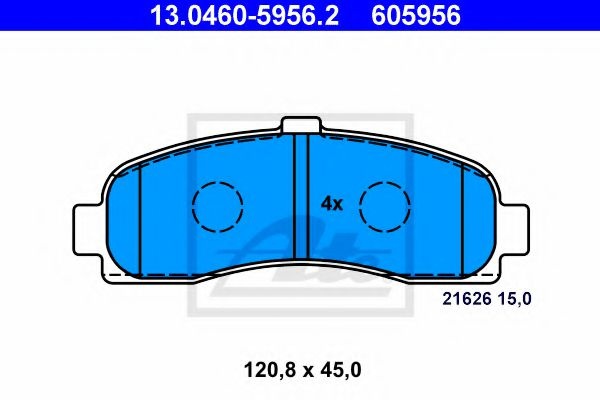 Set placute frana,frana disc NISSAN MICRA II (K11) (1992 - 2003) ATE 13.0460-5956.2 piesa NOUA