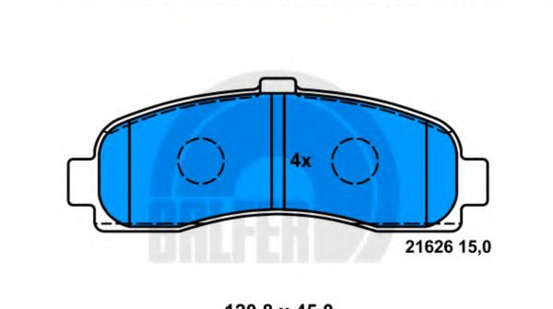 Set placute frana,frana disc NISSAN MICRA II (K11) (1992 - 2003) GALFER B1.G102-1104.2 piesa NOUA