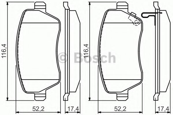 Set placute frana,frana disc NISSAN MICRA IV (K13) (2010 - 2016) BOSCH 0 986 494 573 piesa NOUA