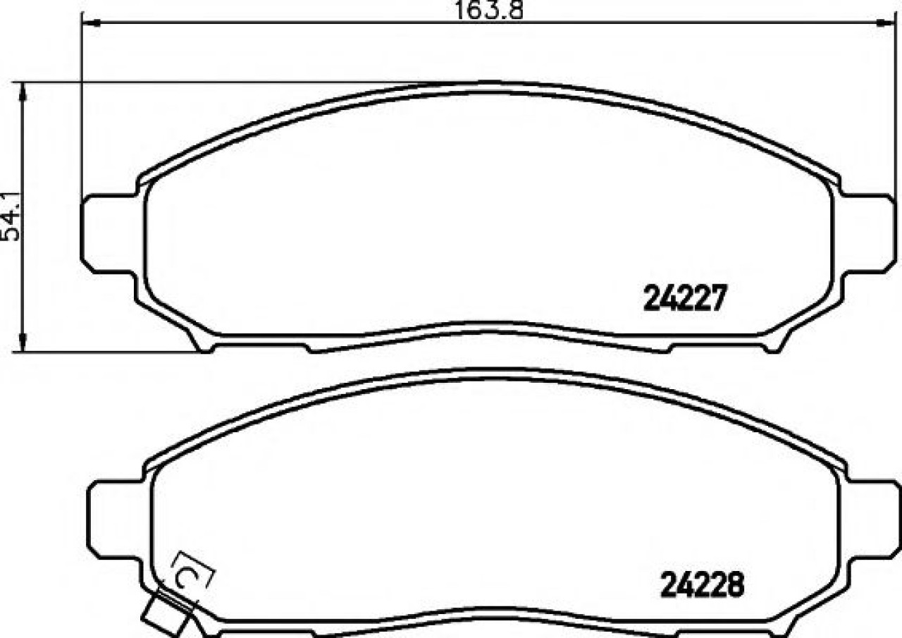 Set placute frana,frana disc NISSAN NAVARA (D40) (2004 - 2016) TEXTAR 2422701 piesa NOUA