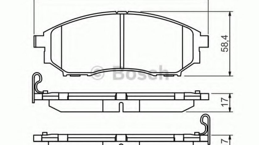 Set placute frana,frana disc NISSAN NAVARA (D40) (2004 - 2016) BOSCH 0 986 494 295 piesa NOUA