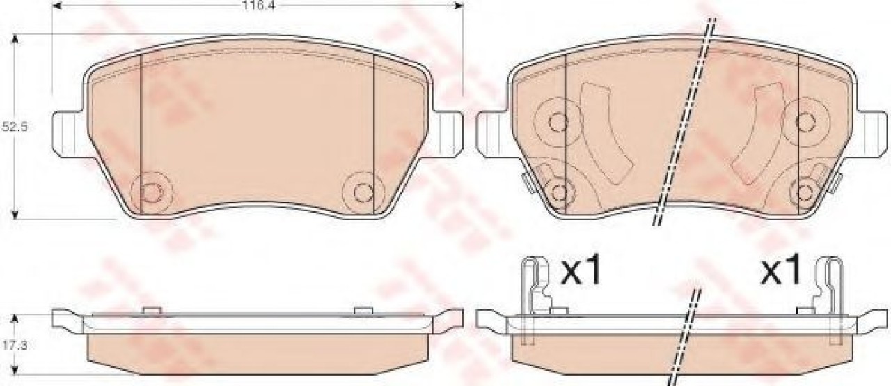 Set placute frana,frana disc NISSAN NOTE (E12) (2013 - 2016) TRW GDB3546 piesa NOUA