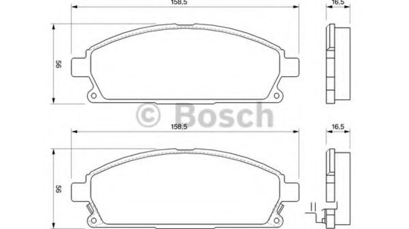 Set placute frana,frana disc NISSAN PATHFINDER II (R50) (1995 - 2004) BOSCH 0 986 424 715 piesa NOUA