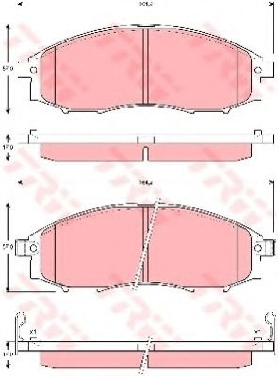 Set placute frana,frana disc NISSAN PATHFINDER II (R50) (1995 - 2004) TRW GDB3340 piesa NOUA