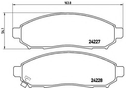 Set placute frana,frana disc NISSAN PATHFINDER III (R51) (2005 - 2012) BREMBO P 56 059 piesa NOUA