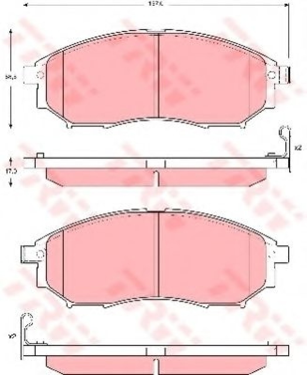 Set placute frana,frana disc NISSAN PATHFINDER III (R51) (2005 - 2012) TRW GDB3392 piesa NOUA