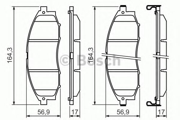 Set placute frana,frana disc NISSAN PICK UP III (D22) (1997 - 2016) BOSCH 0 986 494 152 piesa NOUA