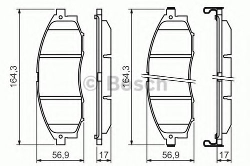 Set placute frana,frana disc NISSAN PICK UP III (D22) (1997 - 2016) BOSCH 0 986 494 152 piesa NOUA