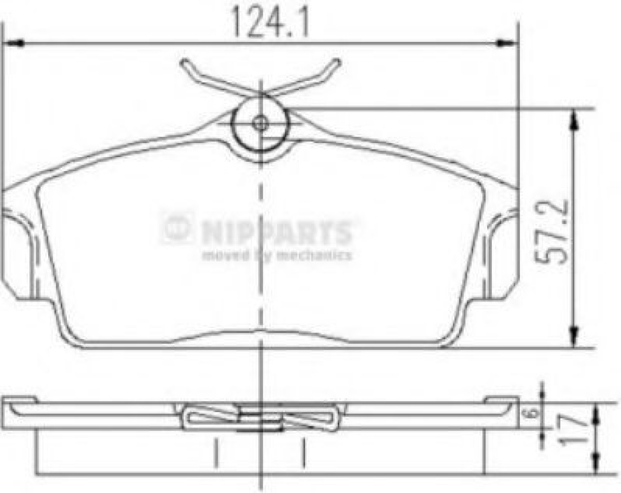 Set placute frana,frana disc NISSAN PRIMERA Break (WP11) (1996 - 2002) NIPPARTS J3601068 piesa NOUA