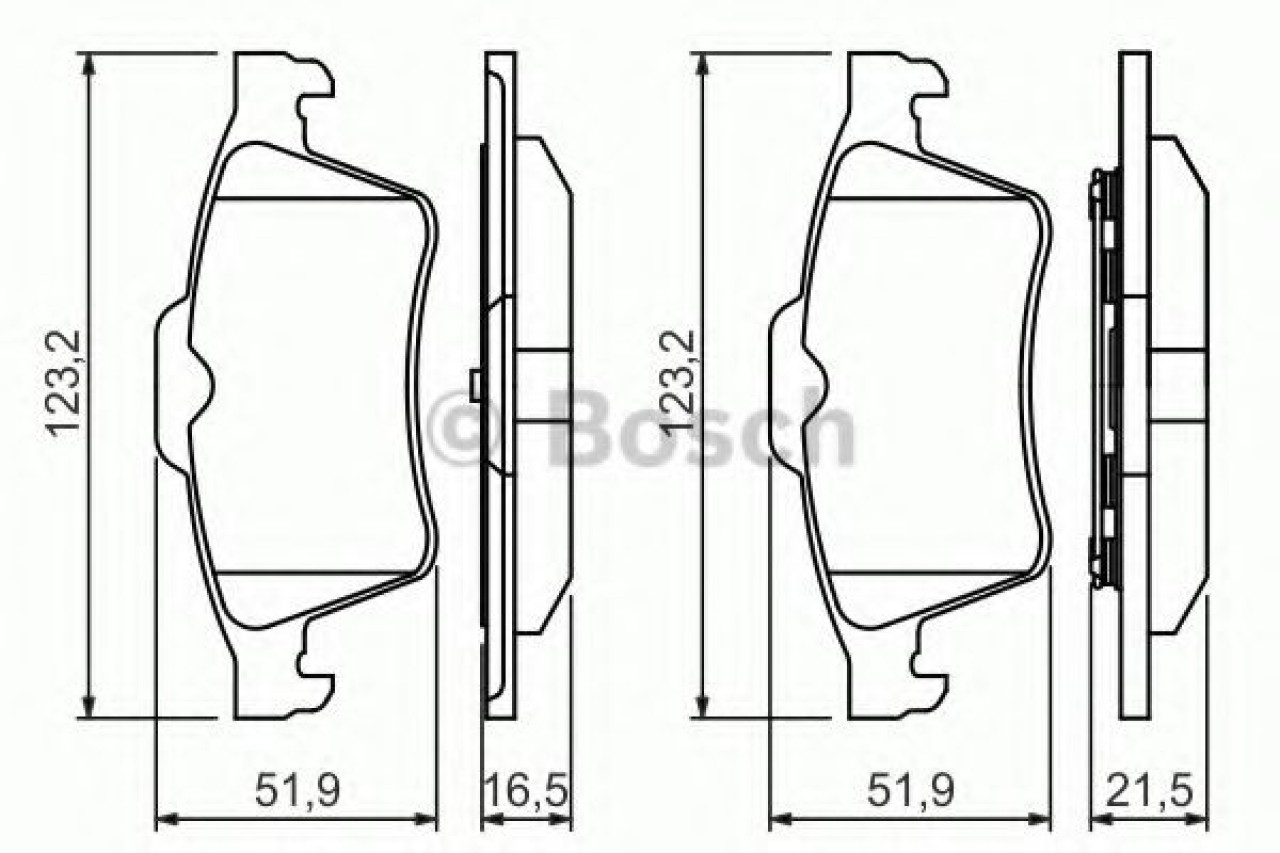 Set placute frana,frana disc NISSAN PRIMERA (P12) (2002 - 2016) BOSCH 0 986 494 032 piesa NOUA