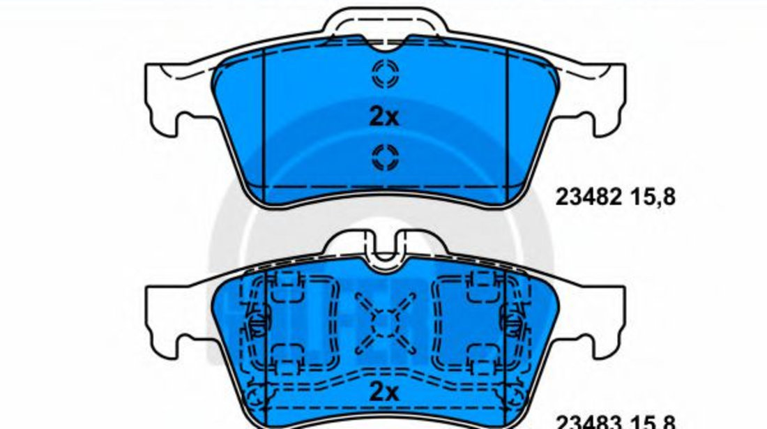 Set placute frana,frana disc NISSAN PRIMERA Hatchback (P12) (2002 - 2016) GALFER B1.G102-0470.2 piesa NOUA