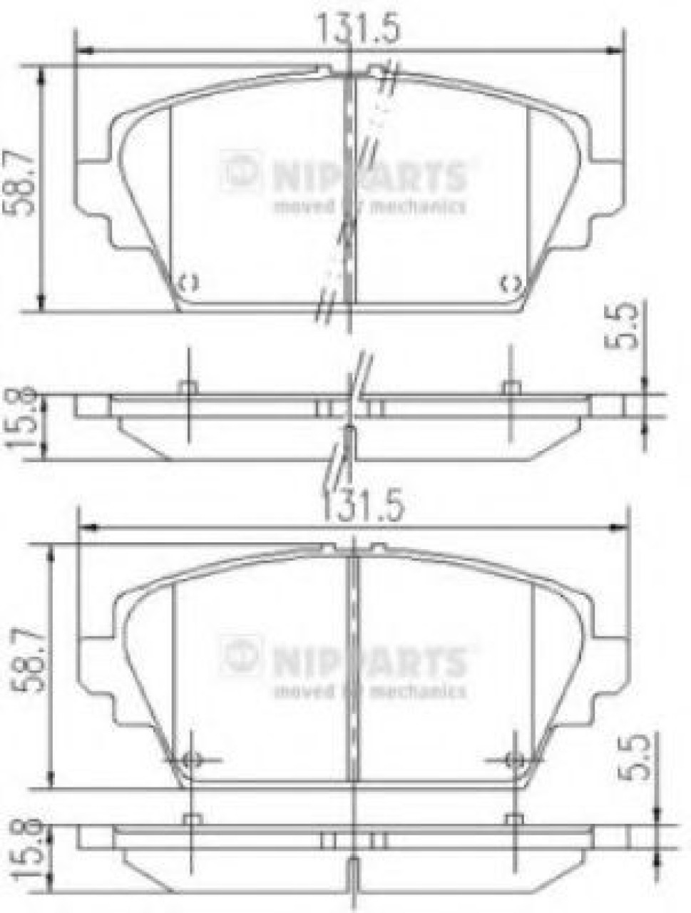 Set placute frana,frana disc NISSAN PRIMERA Hatchback (P12) (2002 - 2016) NIPPARTS J3601072 piesa NOUA