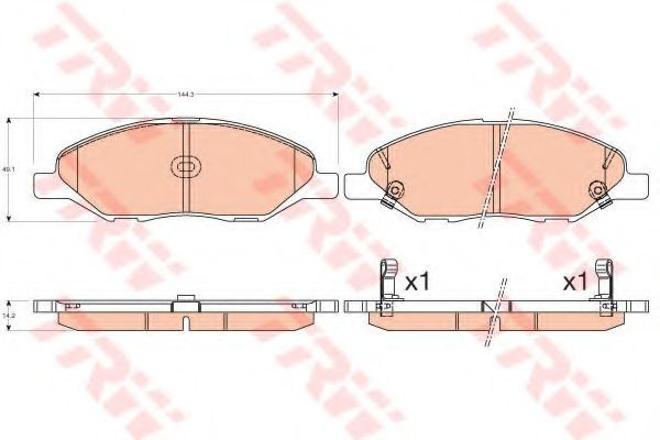 Set placute frana,frana disc NISSAN TIIDA Limuzina (SC11X) (2006 - 2016) TRW GDB3577 piesa NOUA