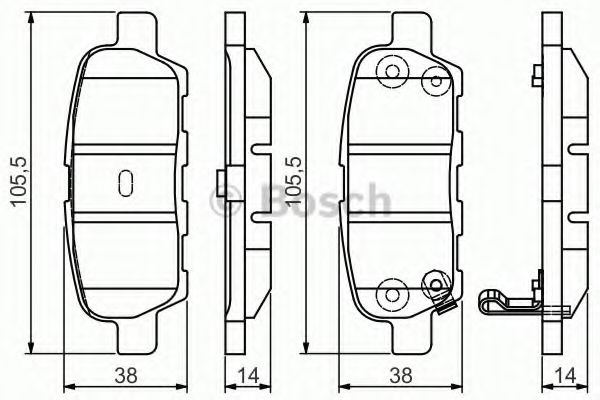 Set placute frana,frana disc NISSAN TIIDA Limuzina (SC11X) (2006 - 2016) BOSCH 0 986 495 089 piesa NOUA