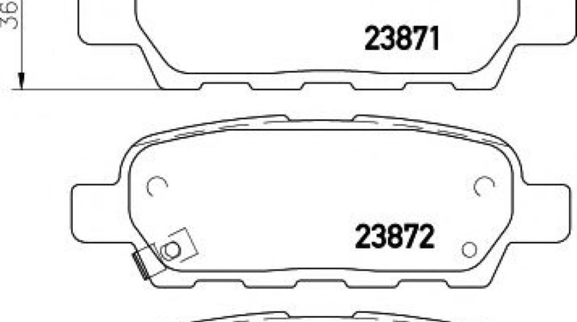 Set placute frana,frana disc NISSAN X-TRAIL (T30) (2001 - 2013) TEXTAR 2387101 piesa NOUA