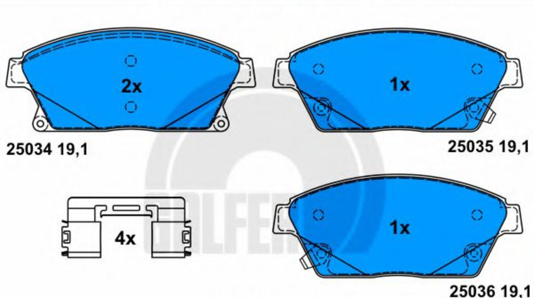 Set placute frana,frana disc OPEL AMPERA (2011 - 2016) GALFER B1.G102-0928.2 piesa NOUA