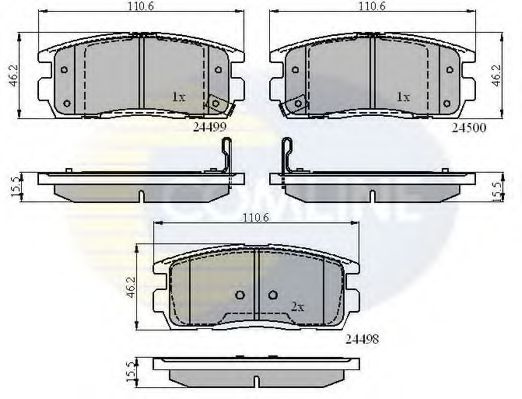 Set placute frana,frana disc OPEL ANTARA (2006 - 2016) COMLINE CBP31580 piesa NOUA