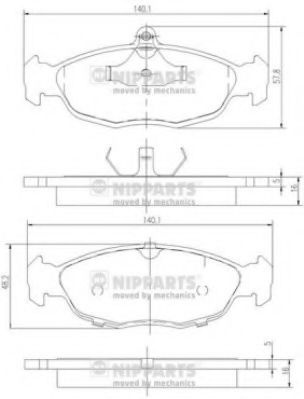 Set placute frana,frana disc OPEL ASTRA F Combi (51, 52) (1991 - 1998) NIPPARTS J3600901 piesa NOUA