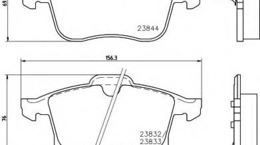 Set placute frana,frana disc OPEL ASTRA G Combi (F35) (1998 - 2009) TEXTAR 2383201 piesa NOUA