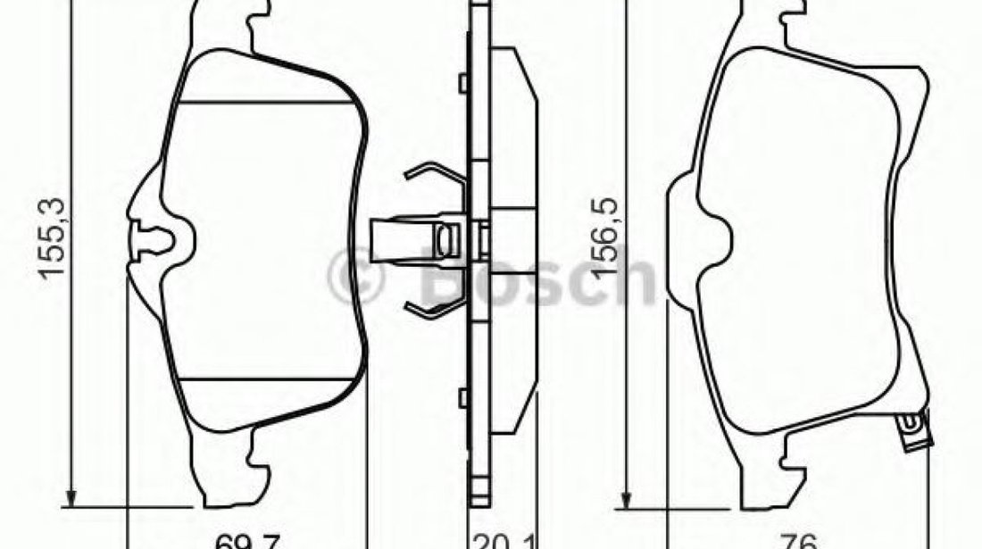 Set placute frana,frana disc OPEL ASTRA G Cupe (F07) (2000 - 2005) BOSCH 0 986 424 707 piesa NOUA