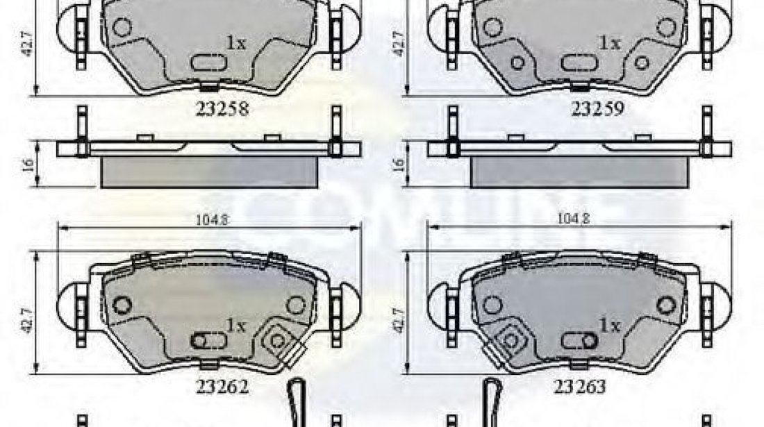 Set placute frana,frana disc OPEL ASTRA G Cupe (F07) (2000 - 2005) COMLINE CBP31504 piesa NOUA