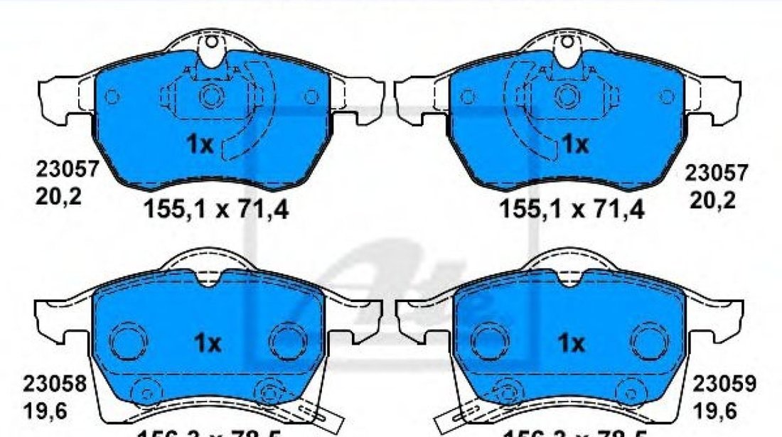 Set placute frana,frana disc OPEL ASTRA G Cupe (F07) (2000 - 2005) ATE 13.0460-7116.2 piesa NOUA