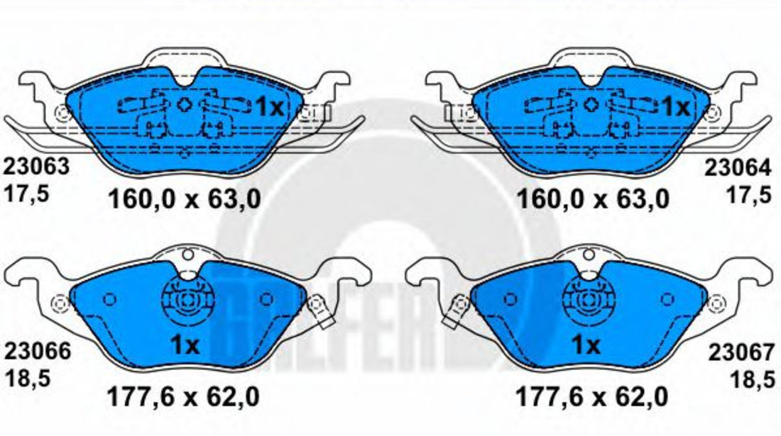 Set placute frana,frana disc OPEL ASTRA G Hatchback (F48, F08) (1998 - 2009) GALFER B1.G102-0542.2 piesa NOUA