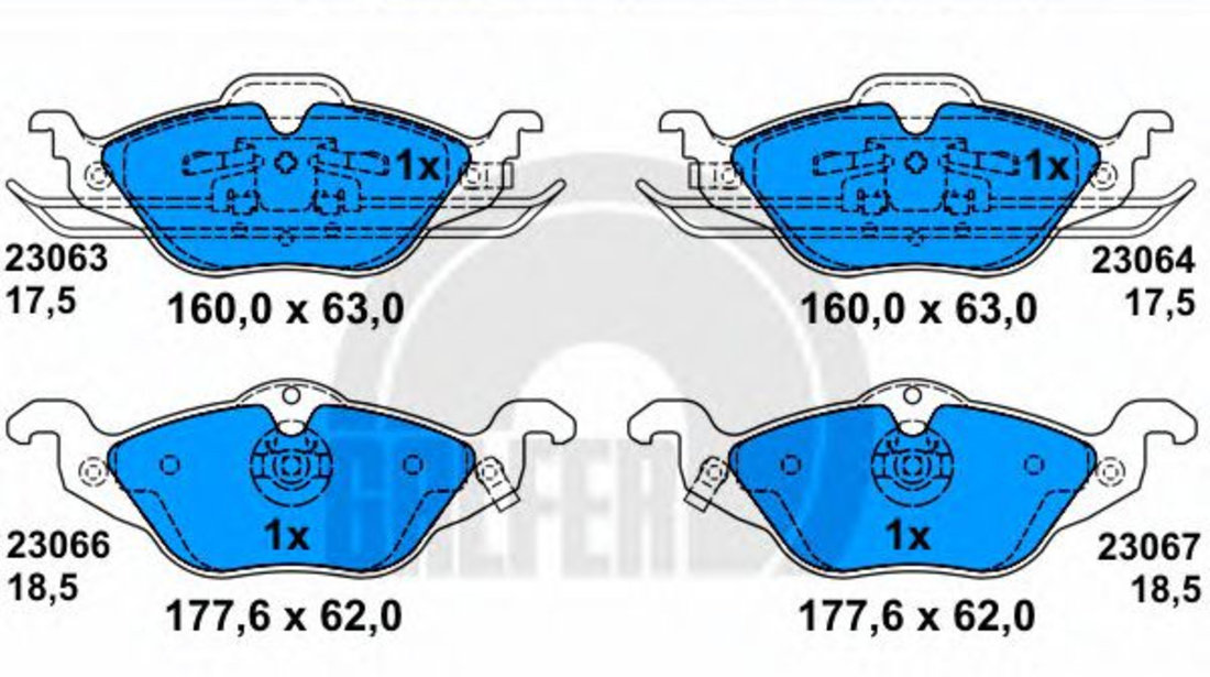 Set placute frana,frana disc OPEL ASTRA G Limuzina (F69) (1998 - 2009) GALFER B1.G102-0542.2 piesa NOUA