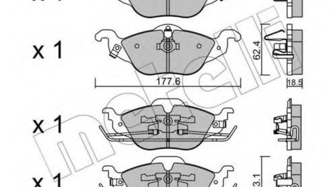 Set placute frana,frana disc OPEL ASTRA G Hatchback (F48, F08) (1998 - 2009) METELLI 22-0257-0 piesa NOUA